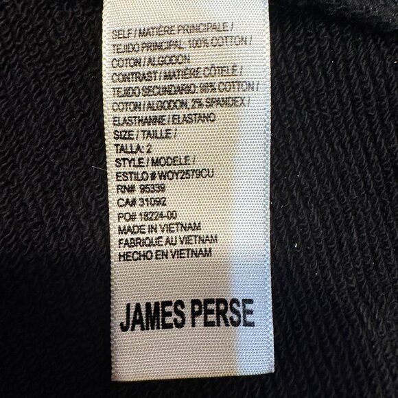 James Perse Shawl Collar Blazer Cotton Black Women's Size 2 - Picture 9 of 11